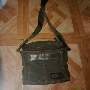 Vintage nine West Green corduroy crossbody